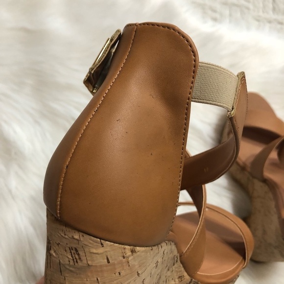 Patron by Perugia Natural Platform Cognac Sandal - Picture 6 of 8